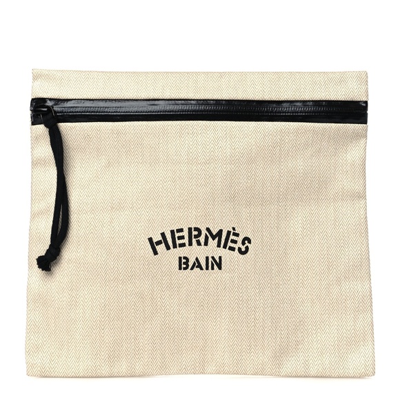 Hermes Handbags - Hermes Toile Bain Case